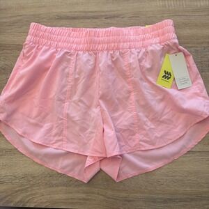 All in Motion Pink Woven Run Shorts Mid Rise 3" Inseam Large NWT